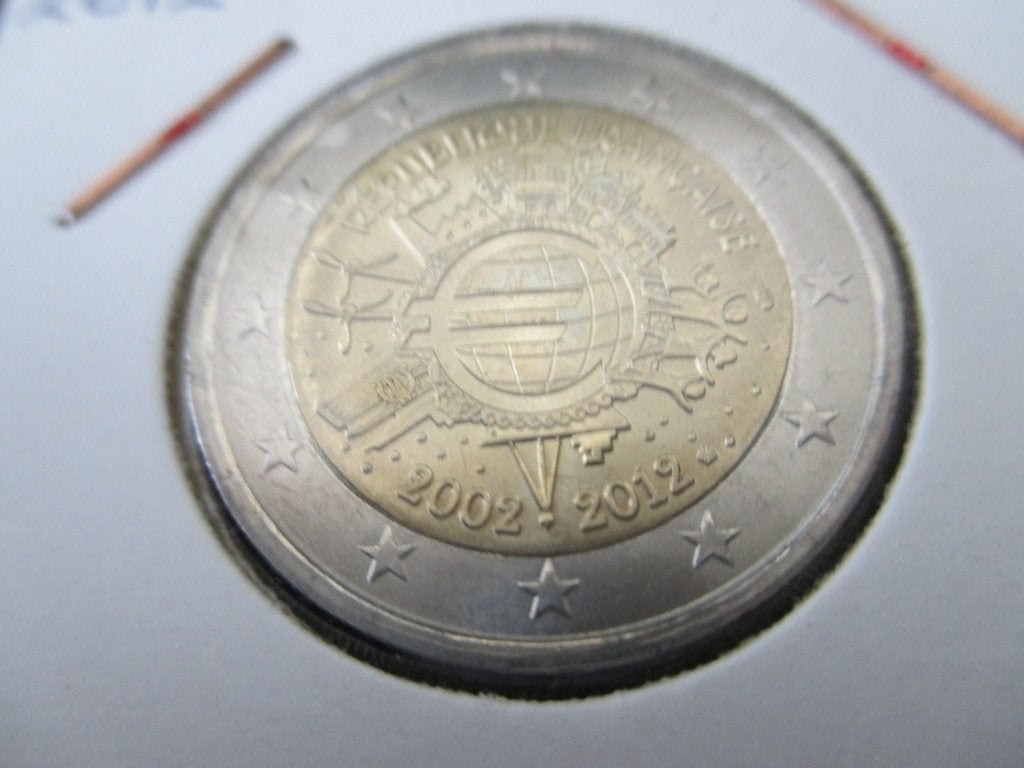 Frankrijk 2 euro 10 jaar Euro 2012 unc, Postzegels en Munten, Munten | Europa | Euromunten, Ophalen of Verzenden, Frankrijk, 2 euro