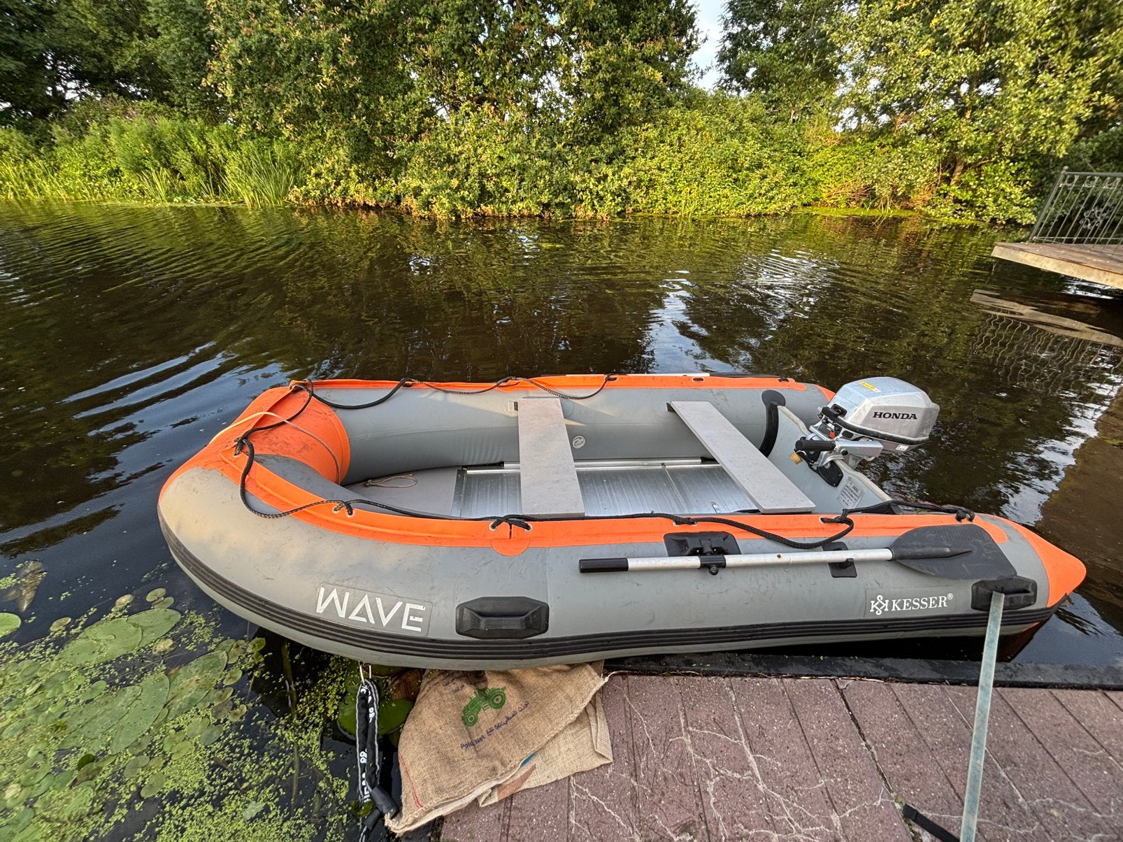 Een zeer mooie rubbere boot met een 5 pk honda, Ophalen, Zo goed als nieuw, Overige typen, Motorboot