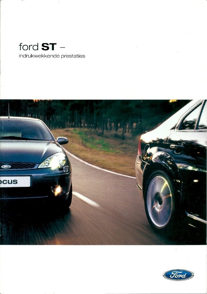 Brochure Ford Focus ST en Mondeo ST 2002, Ophalen of Verzenden, Gelezen, Ford
