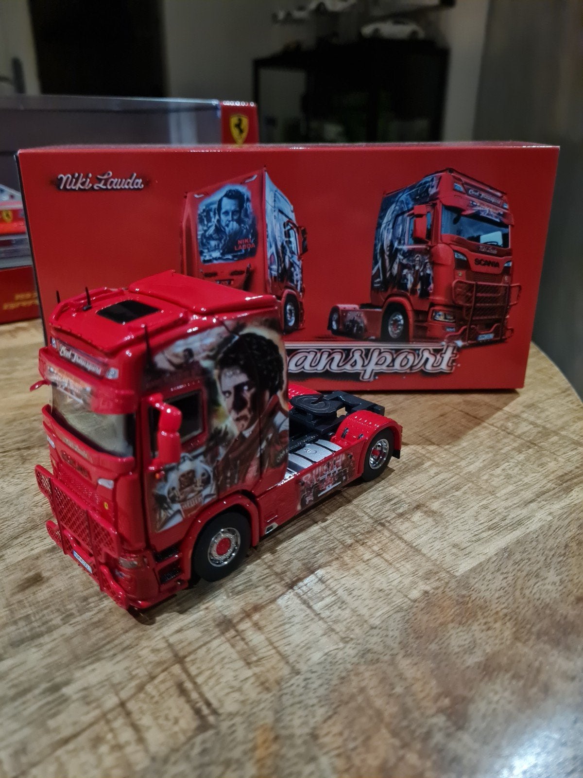 Scania Cool Transport 'Niki Lauda' 1:50, Verzenden, Nieuw, Bus of Vrachtwagen, Tekno