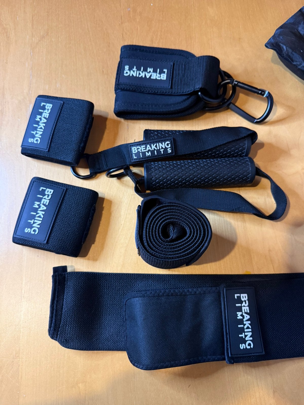 Breaking Limits fitness set: enkelbanden, wrist wraps, Sport en Fitness, Ophalen, Nieuw, Overige typen