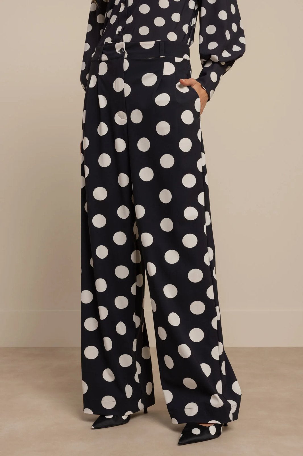 Studio Anneloes Scout broek dots dark blue travelstof XXL, Blauw, Maat 46/48 (XL) of groter, Ophalen of Verzenden, Zo goed als nieuw