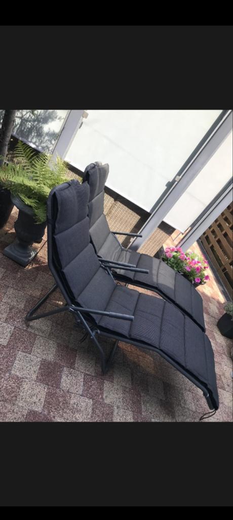 Ligstoelen met kussens, Tuin en Terras, Ligbedden, Ophalen of Verzenden, Zo goed als nieuw