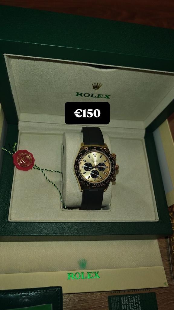 Rolex Daytona Yellow Gold Golden And Black Index Dial Oyster, Ophalen, Goud