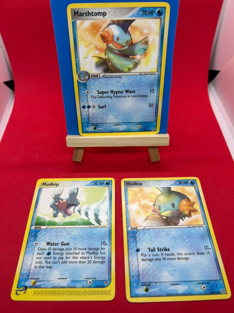 Mudkip Evolution Bundle – EX Emerald & EX Dragon, Hobby en Vrije tijd, Verzamelkaartspellen | Pokémon, Zo goed als nieuw, Meerdere kaarten