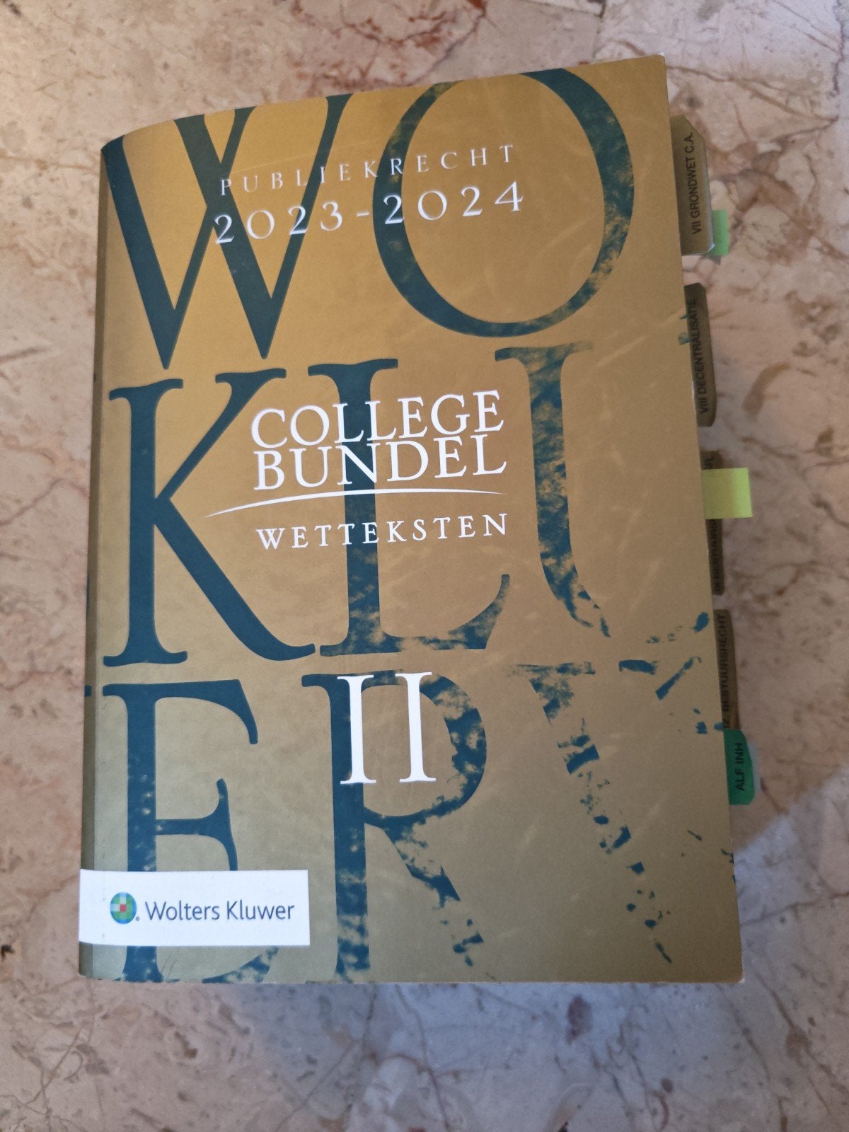 Collegebundel Wetsteksten II Publiekrecht 2023-2024, Zo goed als nieuw, Wolters Kluwer, Gamma, HBO