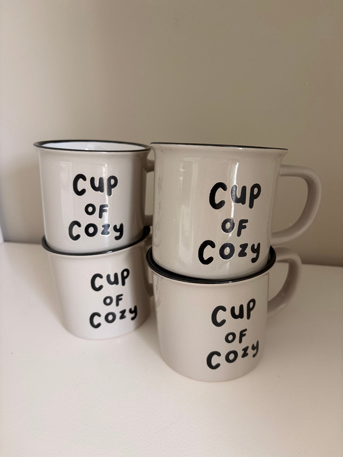 Set van 4 Gusta mokken "Cup of Cozy", Overige merken, Keramiek, Nieuw, Modern