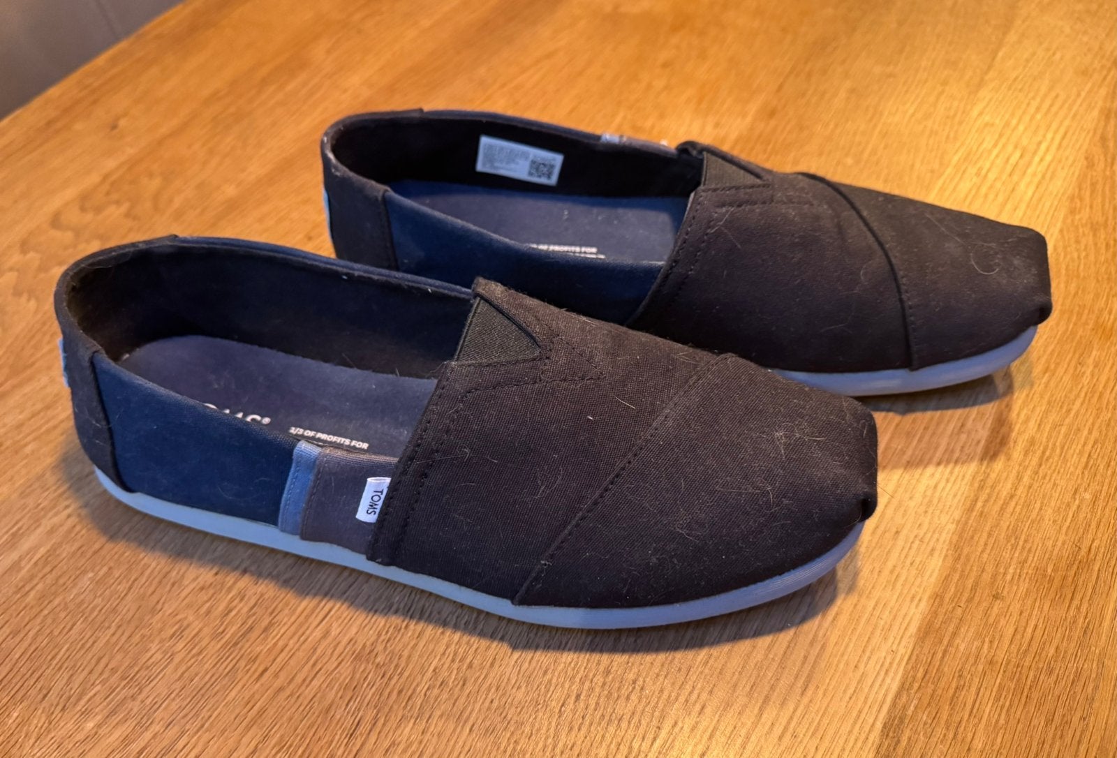 Toms Alpargate Canvas Blauw/Zwart/Grijs Mt.42.5 - 9.5, Blauw, Ophalen of Verzenden, Zo goed als nieuw, Espadrilles of Moccasins