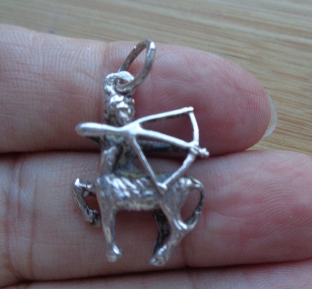 zilveren vintage hanger sterrenbeeld boogschutter [384], Verzenden, Zo goed als nieuw, Kruis of Symbool, Zilver