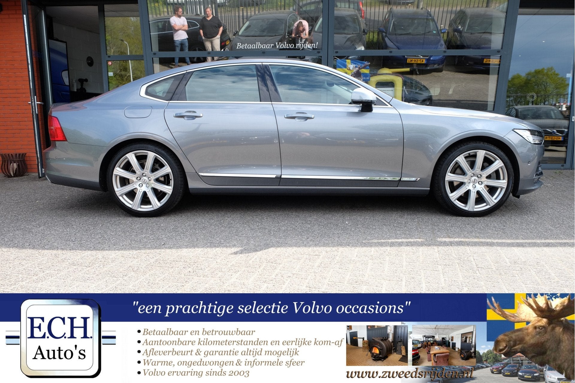 Volvo S90 T5 Inscription, Polestar, B&W Audio, Schuifdak, Le, 4 cilinders, Bedrijf, 750 kg, 1612 kg