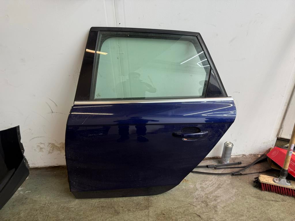 Audi A4 B8 2007-2015 deur linksachter portier LZ5J LZ5 Blauw, Auto-onderdelen, Gebruikt, Deur, Achter, Audi