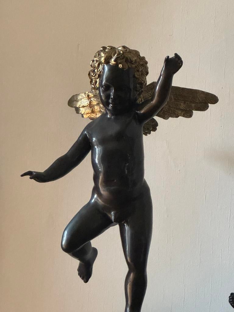 Mooie zware zeer grote bronzen engel ruim 60 cm, Antiek en Kunst, Kunst | Beelden en Houtsnijwerken, Ophalen of Verzenden, Brons