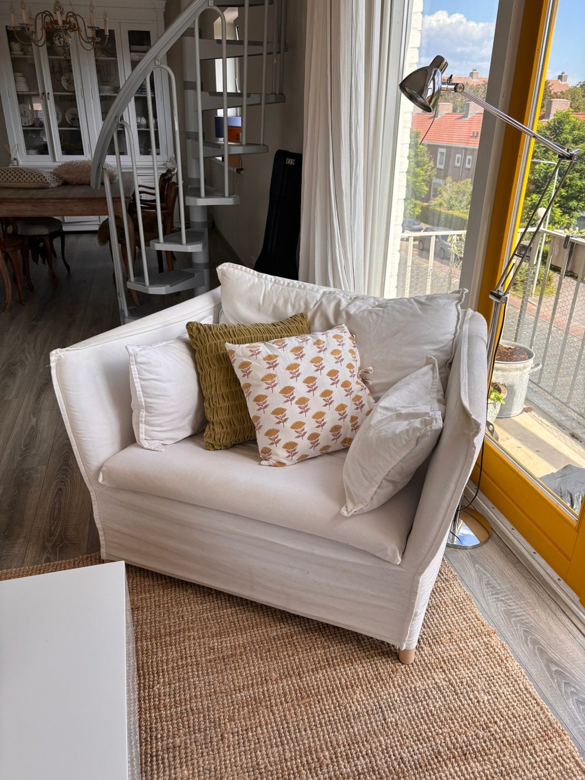 IKEA Backsälen loveseat (1,5-zits) in wit, Ophalen, Gebruikt, 75 tot 100 cm, 100 tot 125 cm