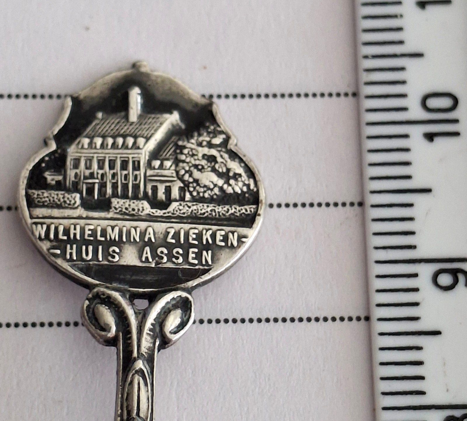 Zilveren herinneringslepel Wilhelmina Ziekenhuis Assen, Ophalen of Verzenden, Zilver