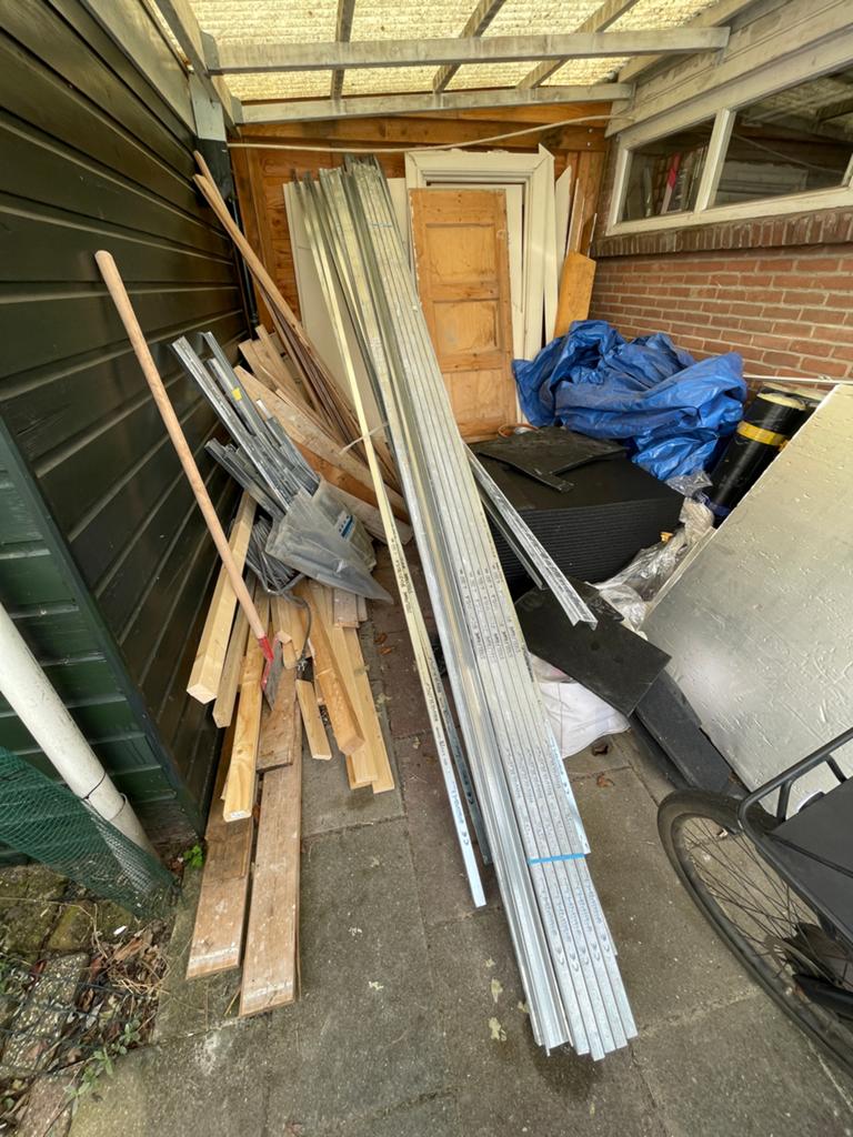 Metal stud profielen 20x4m 60x27mm, Ophalen, Gebruikt, Balk, Overige houtsoorten