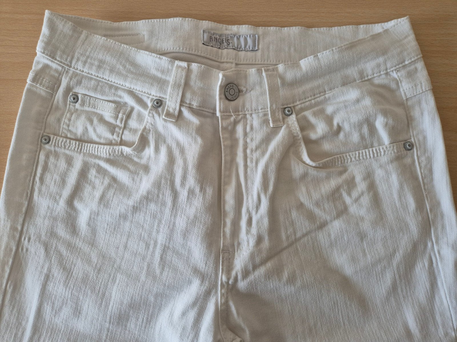 Angels witte lange broek maat 40 Z.G.A.N., Maat 38/40 (M), Wit, Ophalen of Verzenden, Zo goed als nieuw