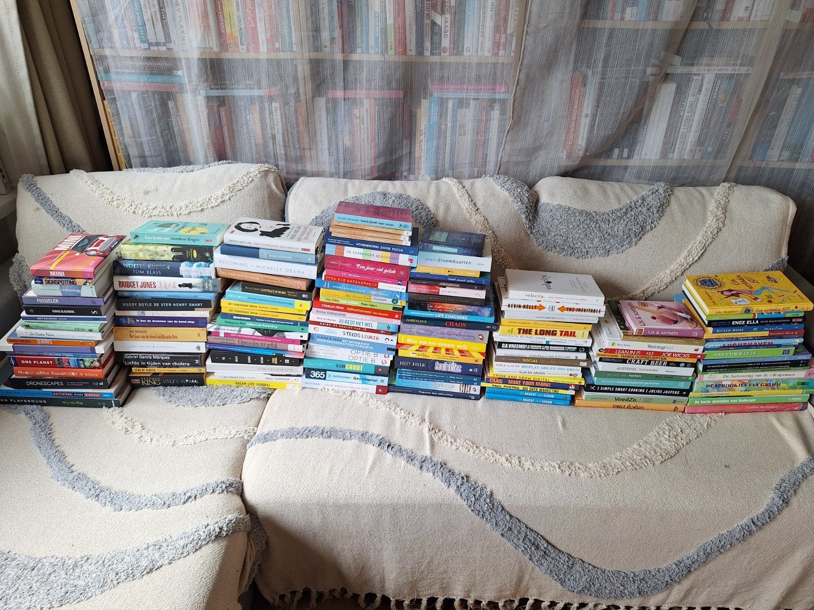 Partij boeken 135 stuks: romans, kinder, zelfhulp en, Ophalen, Gelezen