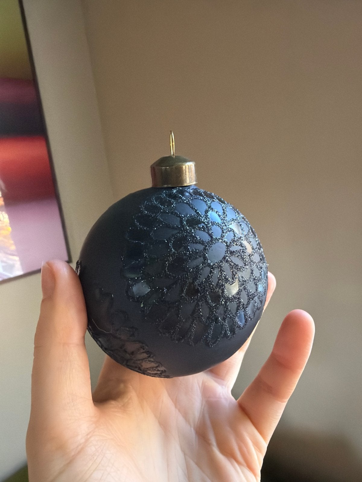Kerstbal zwart, Ophalen of Verzenden