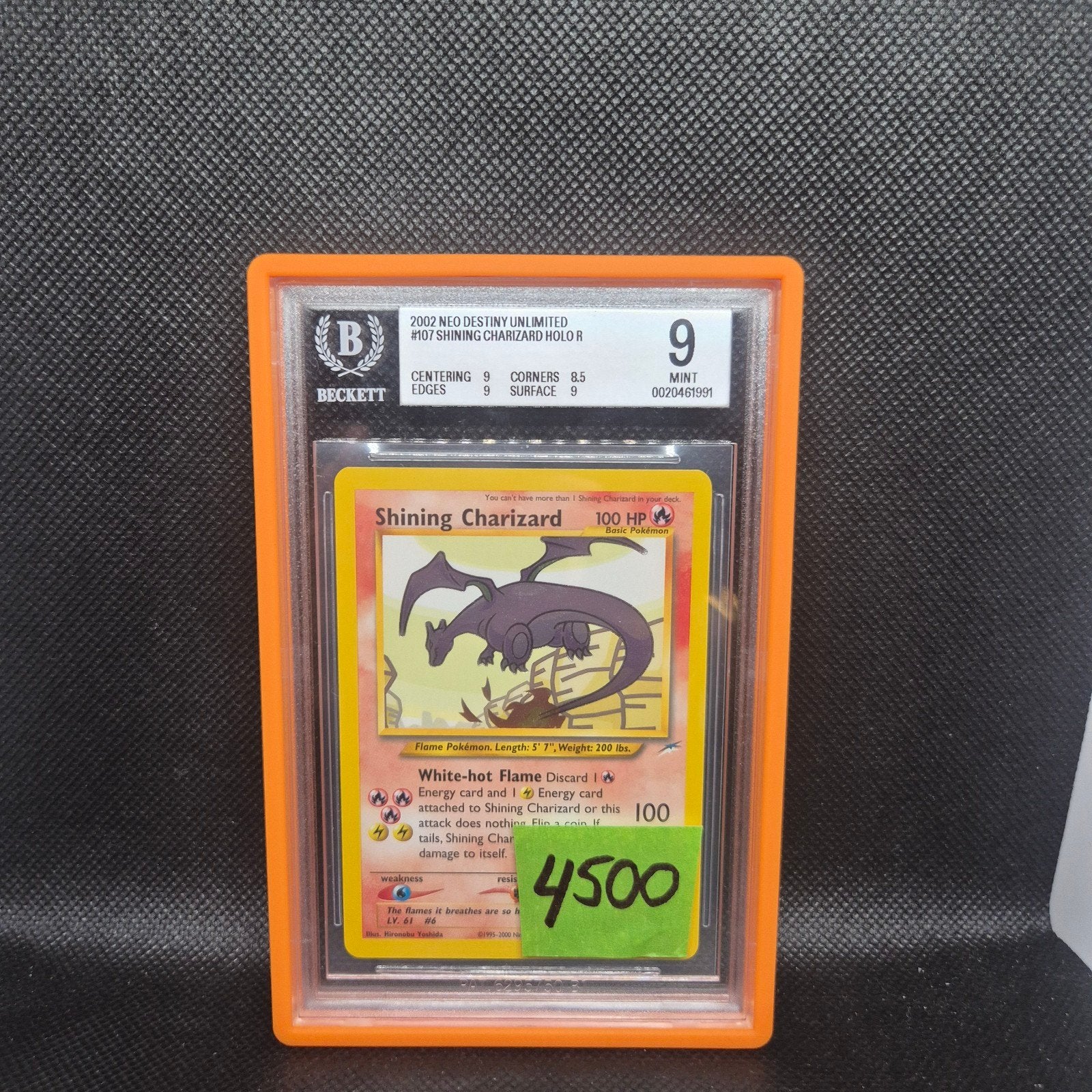 Shining Charizard Holo Neo Destiny BGS 9, Ophalen of Verzenden, Zo goed als nieuw