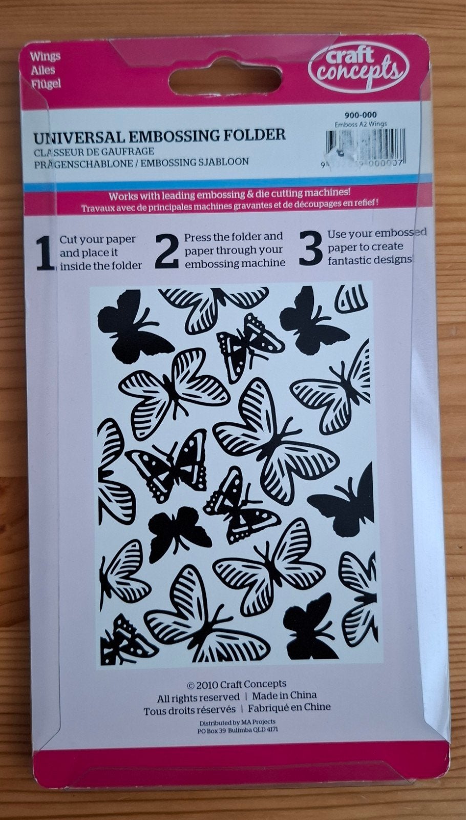 Universele Embossing Folder Vlinders - Craft Concepts, Hobby en Vrije tijd, Kaarten | Zelf maken, Ophalen, Nieuw, Overige thema's