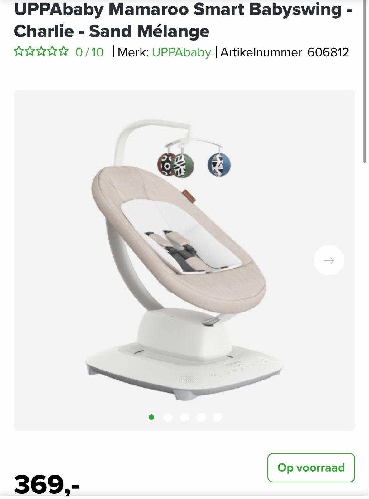 4moms MamaRoo 5 Haast niet gebruikt, Kinderen en Baby's, Wipstoeltjes, Wipstoel, Ophalen, Overige merken, Met gordel(s) of riempje(s)