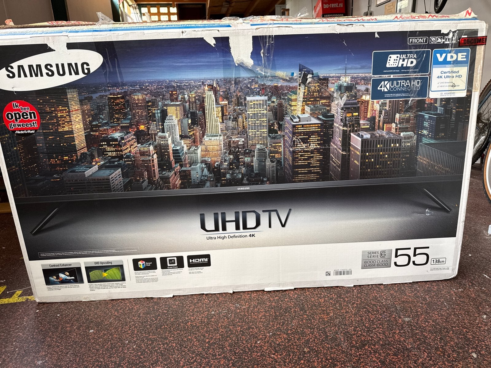 Samsung Curved UE55JU6000W 55 inch 4K UHD Smart TV + Beugels, Ophalen, 50 Hz, Samsung, 100 cm of meer