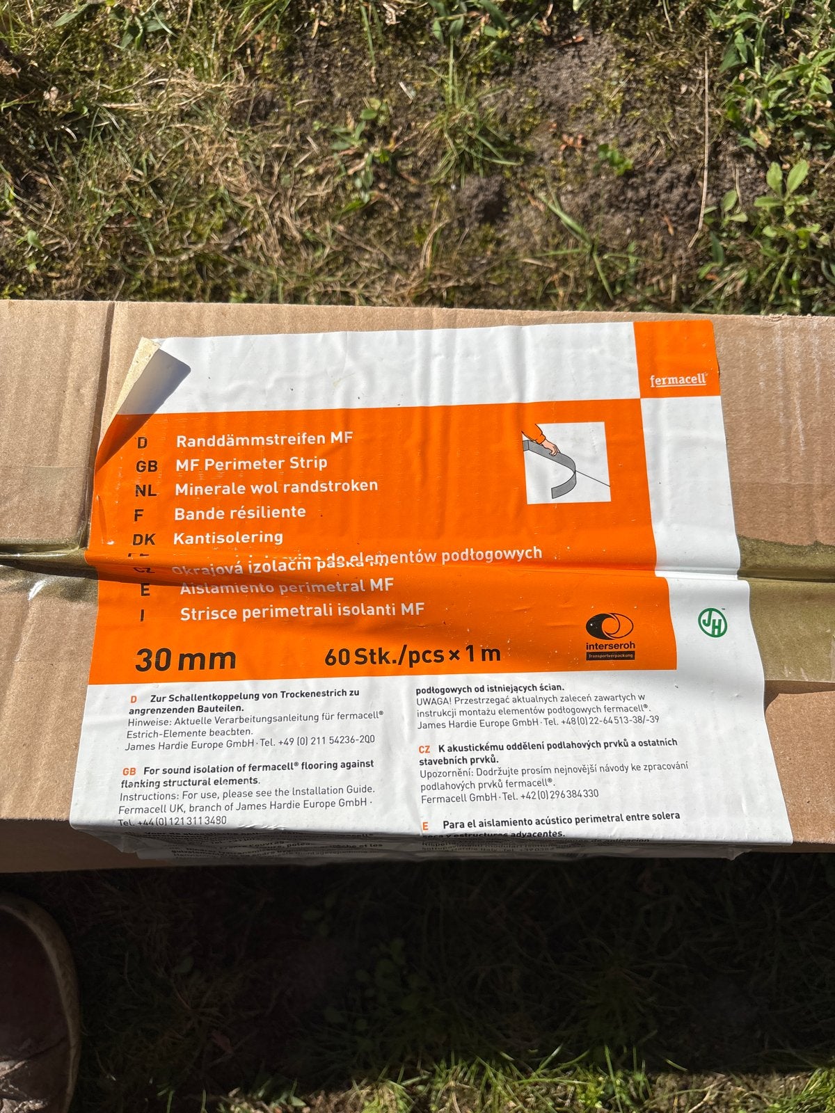 Fermacell kantstroken - 30 mm, Overige materialen, Nieuw, 5 tot 10 m², Vloerisolatie