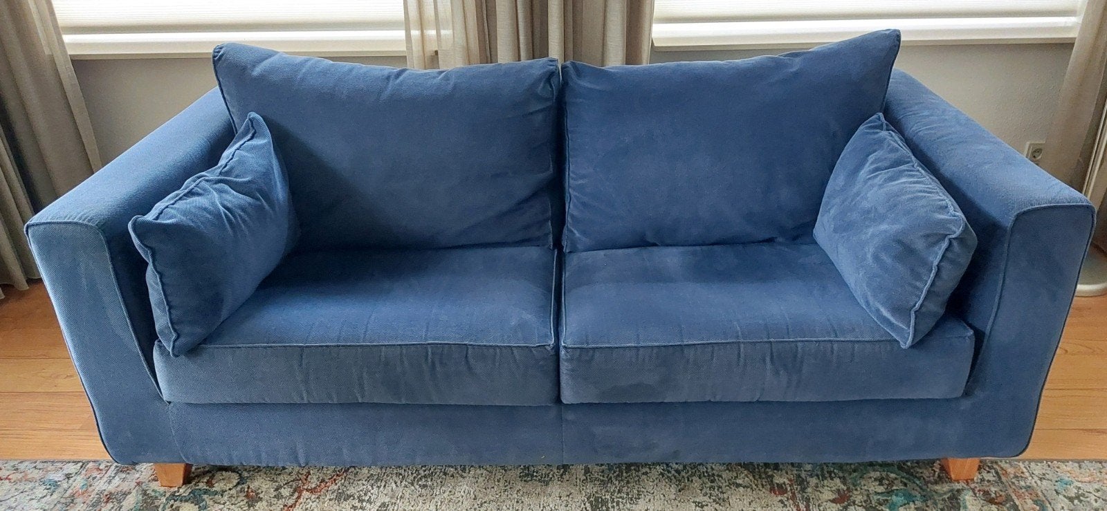 2,5-zits bank donkerblauw, Sitdesign, Ophalen, Gebruikt, Overige maten, 75 tot 100 cm