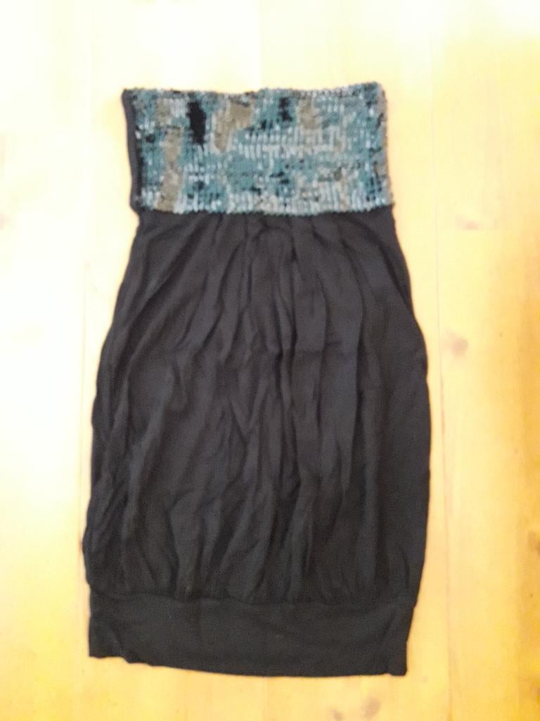 strapless top coolcat mt S , zwart , met pailletten , nieuw, Zwart, Nieuw, Ophalen of Verzenden, Coolcat