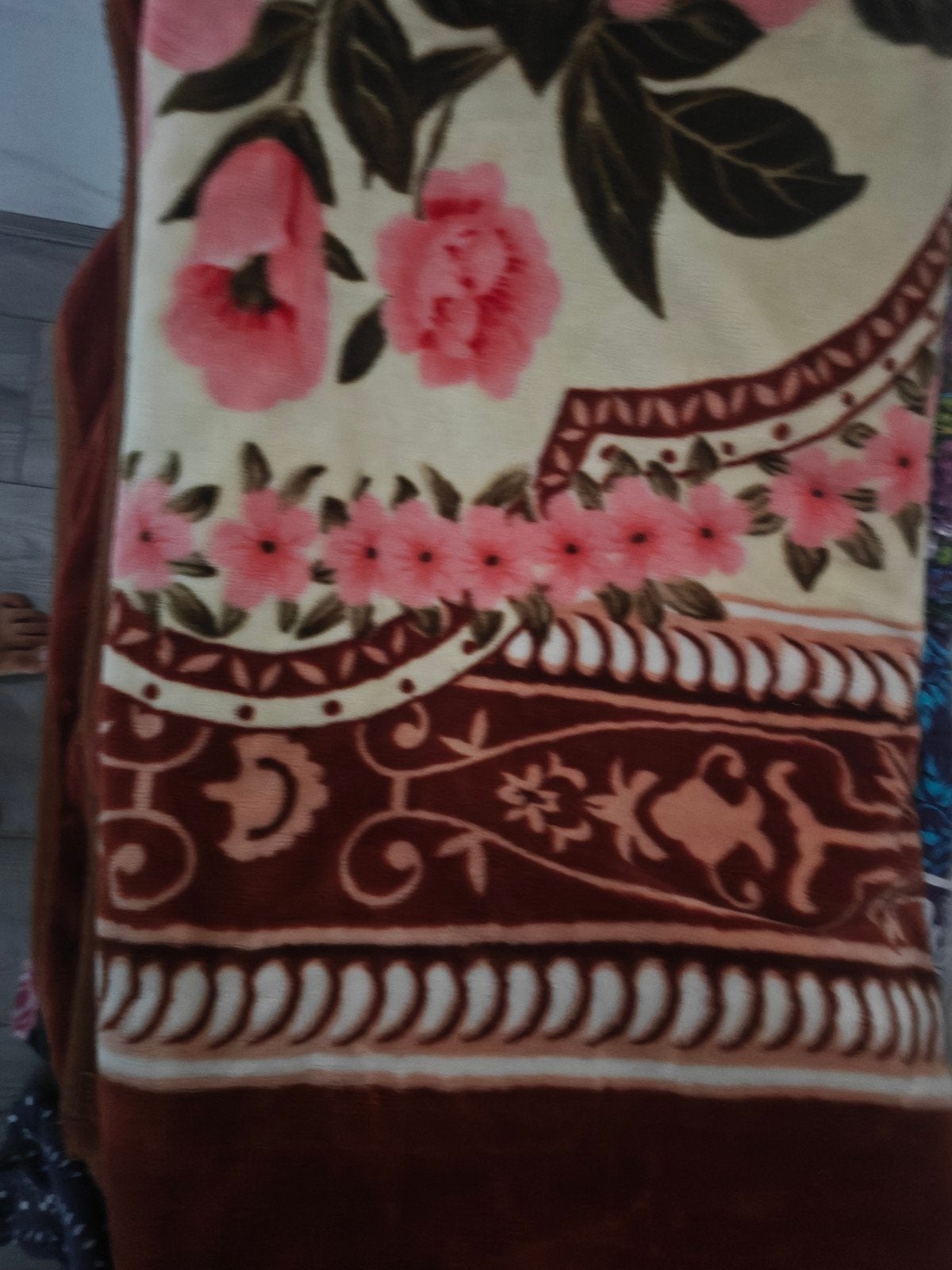 Afghaanse Quilt - 200x220cm Bloemenpatroon, Huis en Inrichting, Slaapkamer | Beddengoed, Ophalen of Verzenden, Zo goed als nieuw