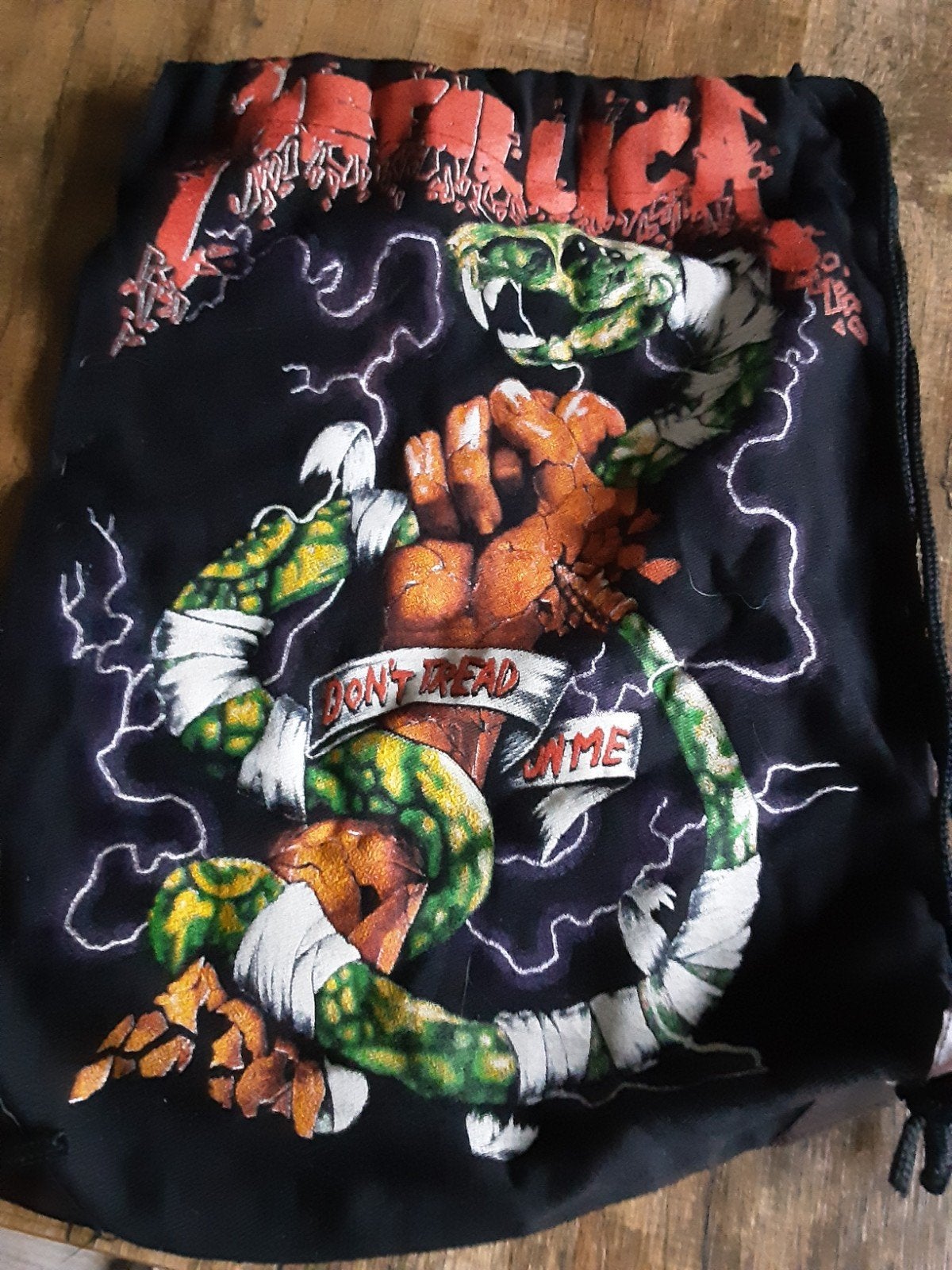 Metallica 'Don't Tread On Me' Gymtas/Rugzak, Overige merken, Gebruikt, Ophalen of Verzenden, Minder dan 25 cm