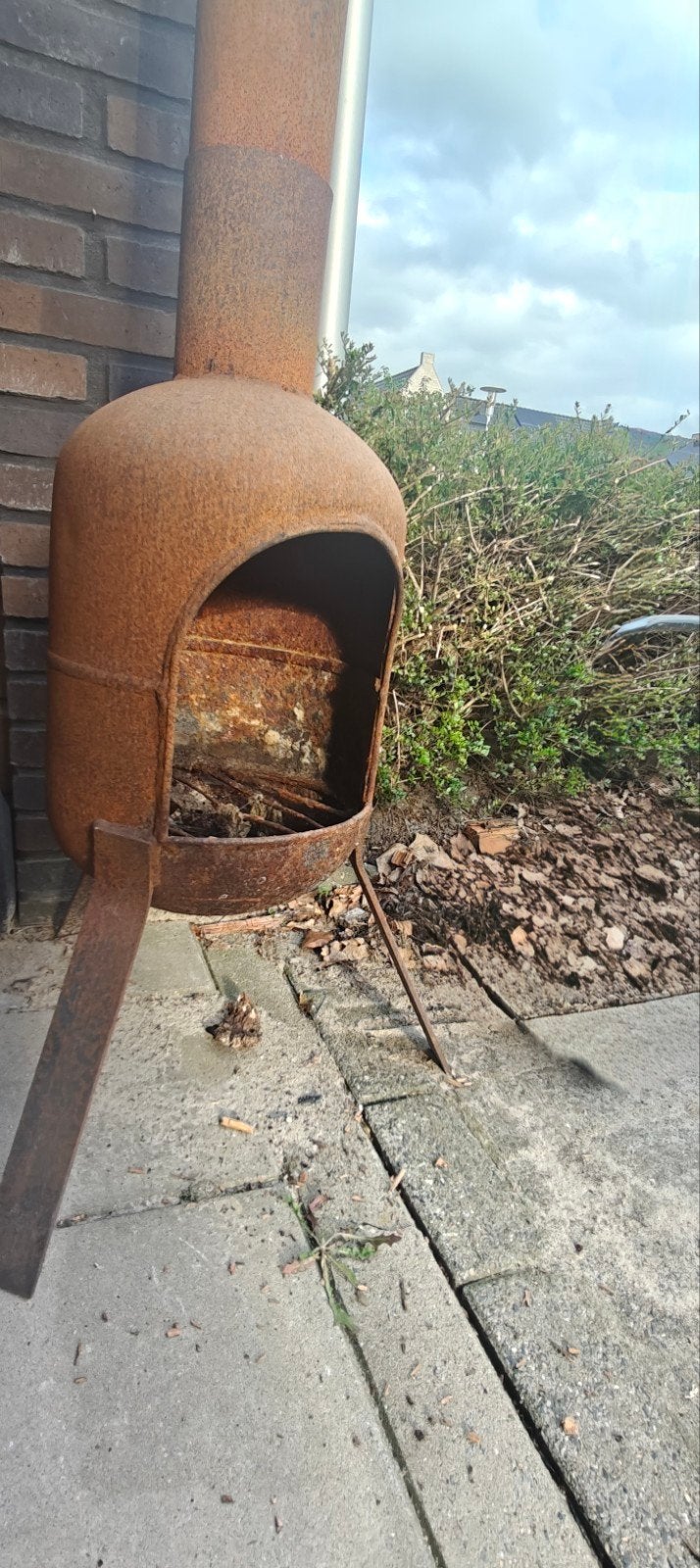 Houtkachel, terraskachel voor in de tuin, Ophalen