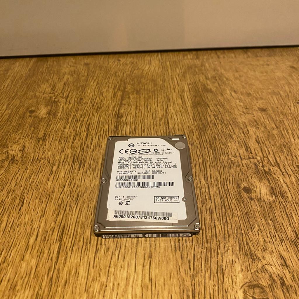 Hitachi  160GB Hardeschijf 2,5 inch, Intern, Gebruikt, Ophalen of Verzenden, Laptop
