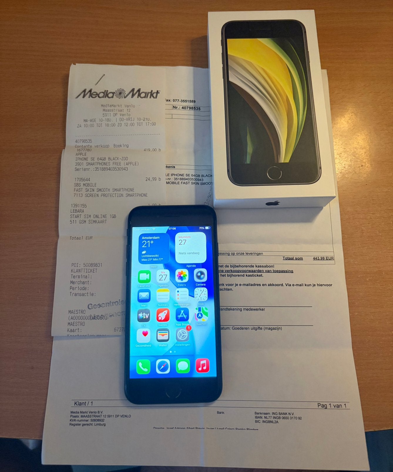 Apple iphone se, Ophalen of Verzenden, Zo goed als nieuw, 64 GB