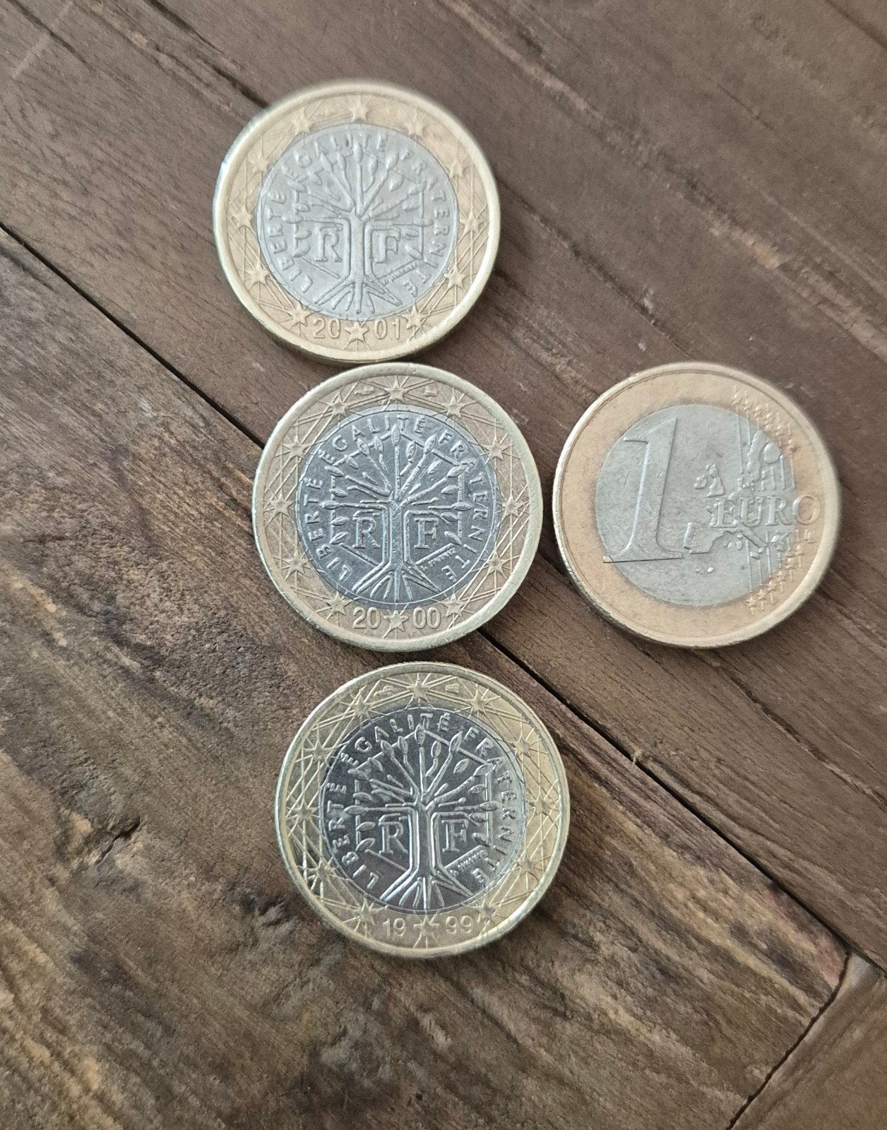 Euromunten 1999,2000,2001,2002, Postzegels en Munten, Munten | Europa | Euromunten, Ophalen of Verzenden, Frankrijk, 2 euro, Losse munt