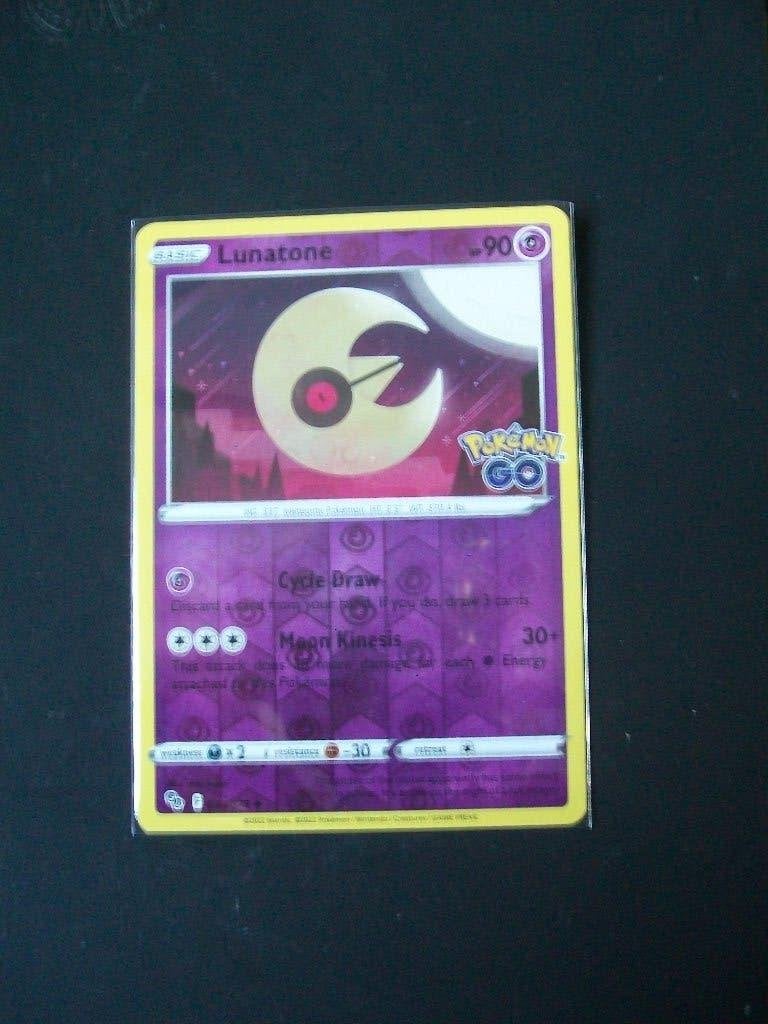2709: Nieuwe Pokemon GO Kaart holofoil LUNATONE 0 (034/078), Verzenden, Nieuw, Losse kaart, Foil