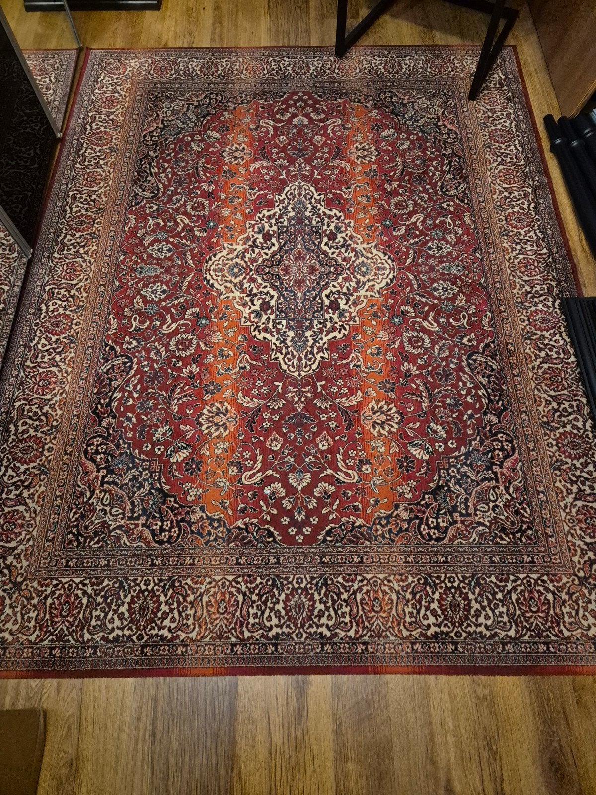 Vintage vloerkleed rood, Ophalen, 150 tot 200 cm, 200 cm of meer, Rechthoekig