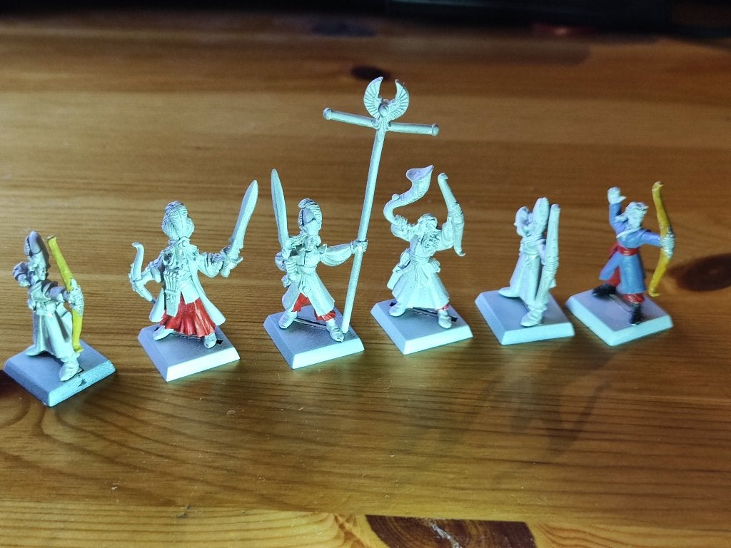 Warhammer - High Elf Archer Command Group + 3 Archers 1996, Ophalen of Verzenden, Zo goed als nieuw, Warhammer, Figuurtje(s)