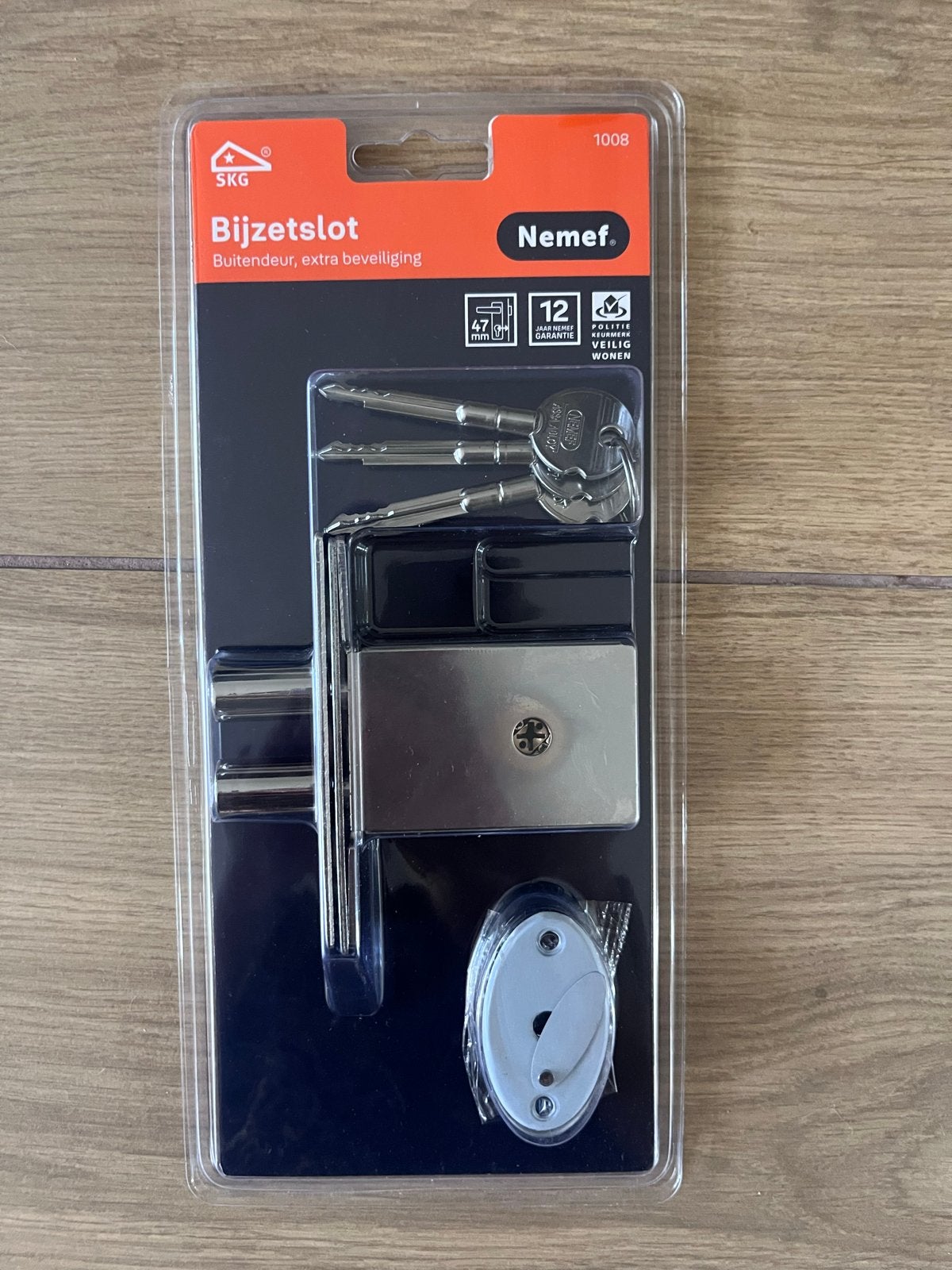Nemef Bijzetslot voor buitendeur - Extra Beveiliging, Ophalen, Nieuw, Overige materialen, Slot