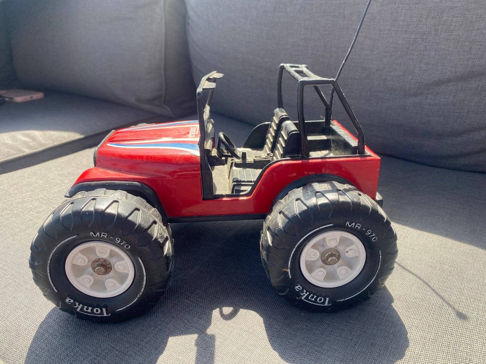 Vintage Tonka Jeep rood, Kinderen en Baby's, Speelgoed | Speelgoedvoertuigen, Ophalen, Gebruikt
