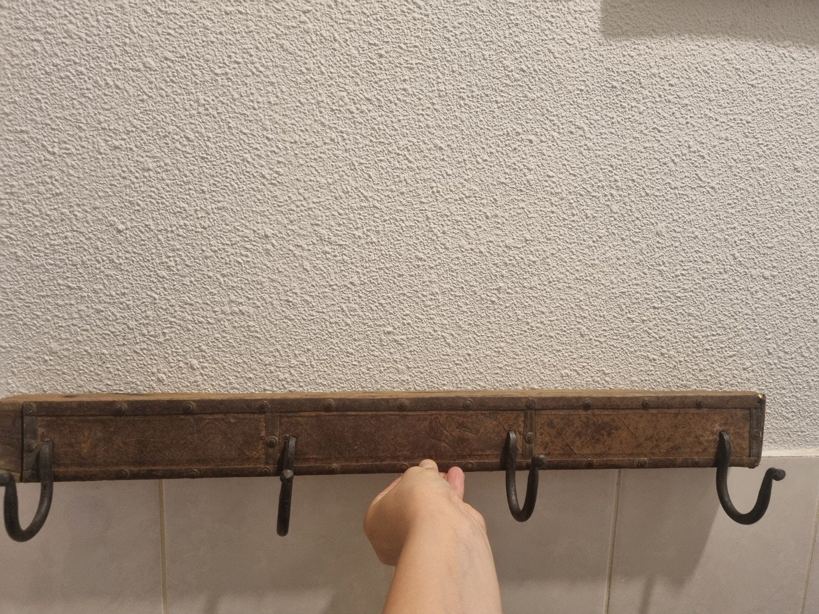 Te koop stoere houten kapstok, Huis en Inrichting, Woonaccessoires | Kapstokken, Nieuw, Minder dan 100 cm, Hout, Ophalen
