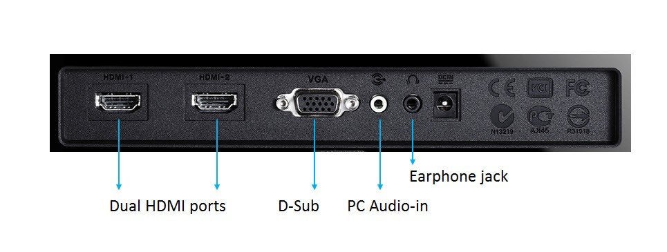 Asus MX239H, HDMI, Ingebouwde speakers, Full HD, Zo goed als nieuw