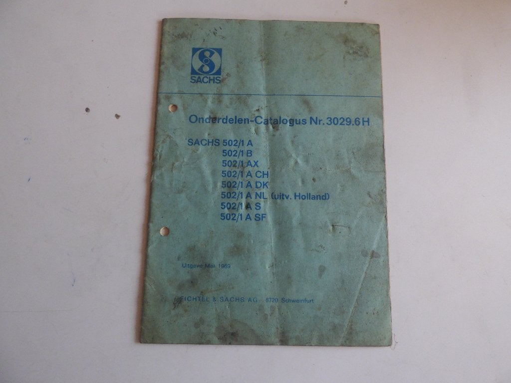 SACHS ONDERDELENLIJST 3029.6H, Fietsen en Brommers, Ophalen of Verzenden, Gebruikt