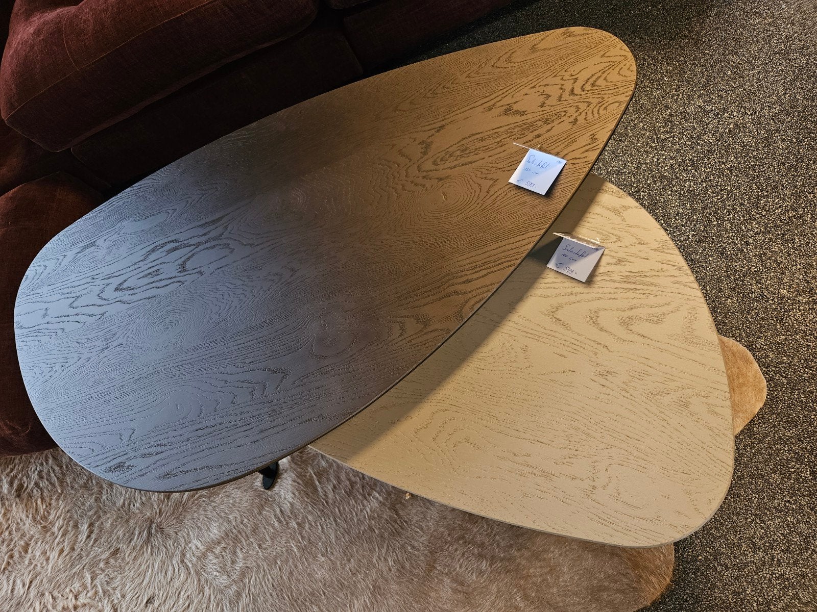 salontafel masdief eiken organisch kiezel, Huis en Inrichting, Ophalen of Verzenden, Nieuw, Rechthoekig, 50 tot 100 cm