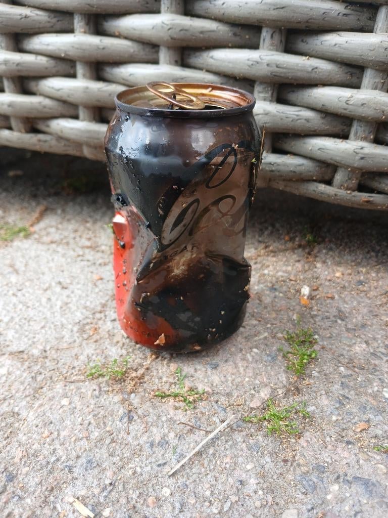 Unieke Verbrande Coca-Cola Blikje - Kunstobject, Verzamelen, Ophalen, Gebruikt