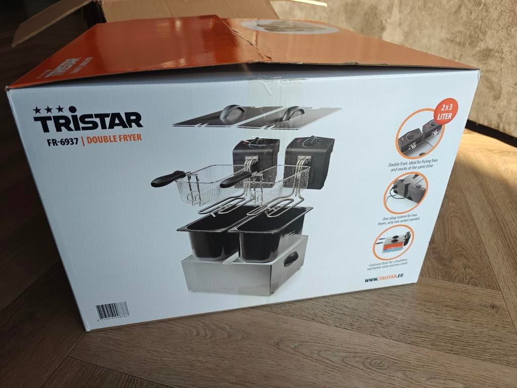 Tristar dubbele friteuse FR-6937, nieuw in doos, 4 liter of meer, Ophalen of Verzenden, Nieuw, Duo-friteuse