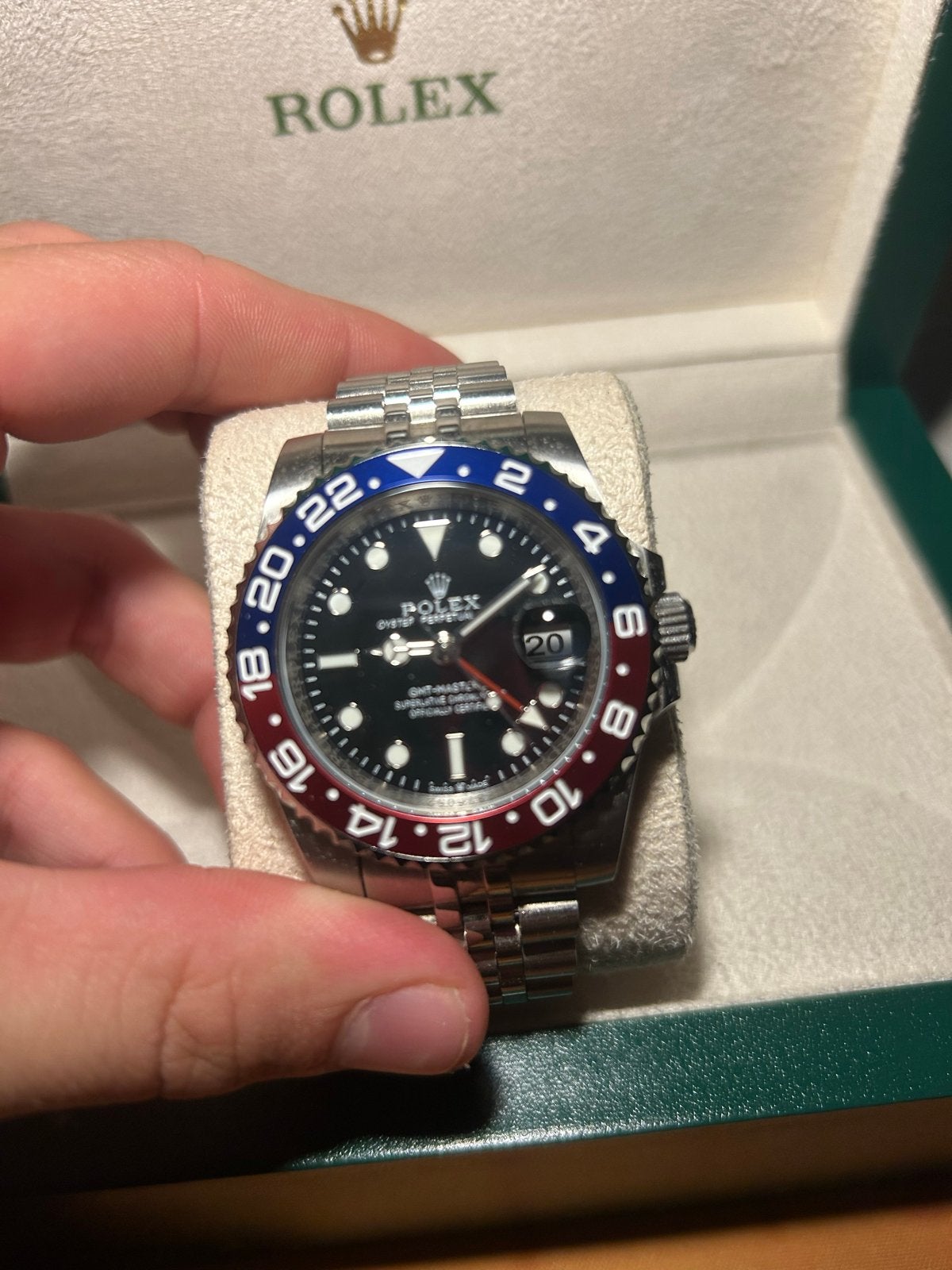 GMT-Master II "Pepsi" Herenhorloge, Verzenden, Polshorloge, Zo goed als nieuw, Rolex