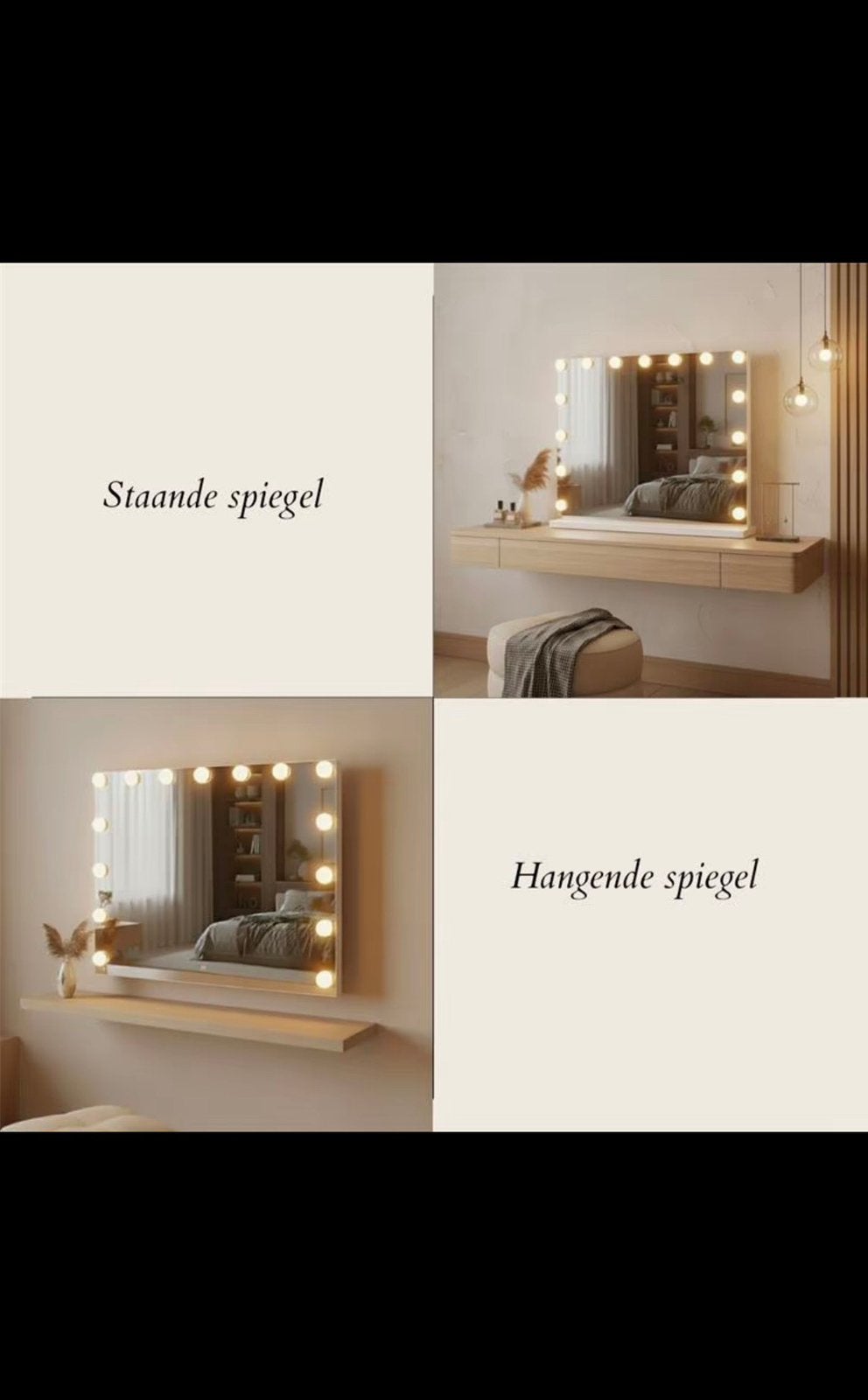 Hollywood Make-up Spiegel met Verlichting en USB-poort, Eén persoon, Cadeaubon