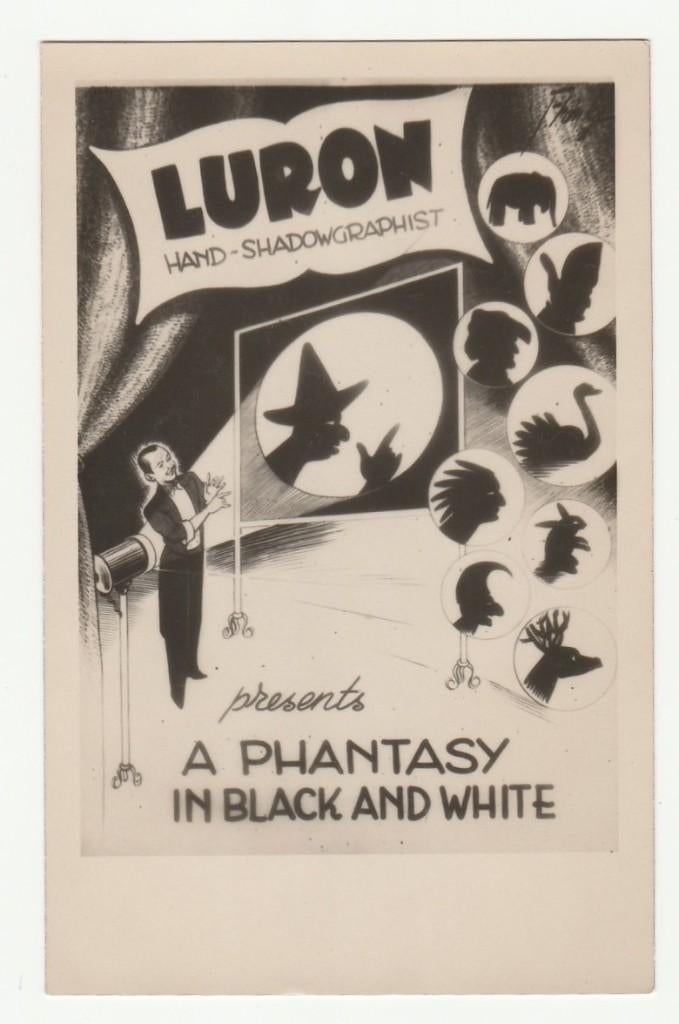 Luron, Hand-Shadowgraphist (a phantasy in black and white), Verzenden, Gebruikt, Foto of Kaart
