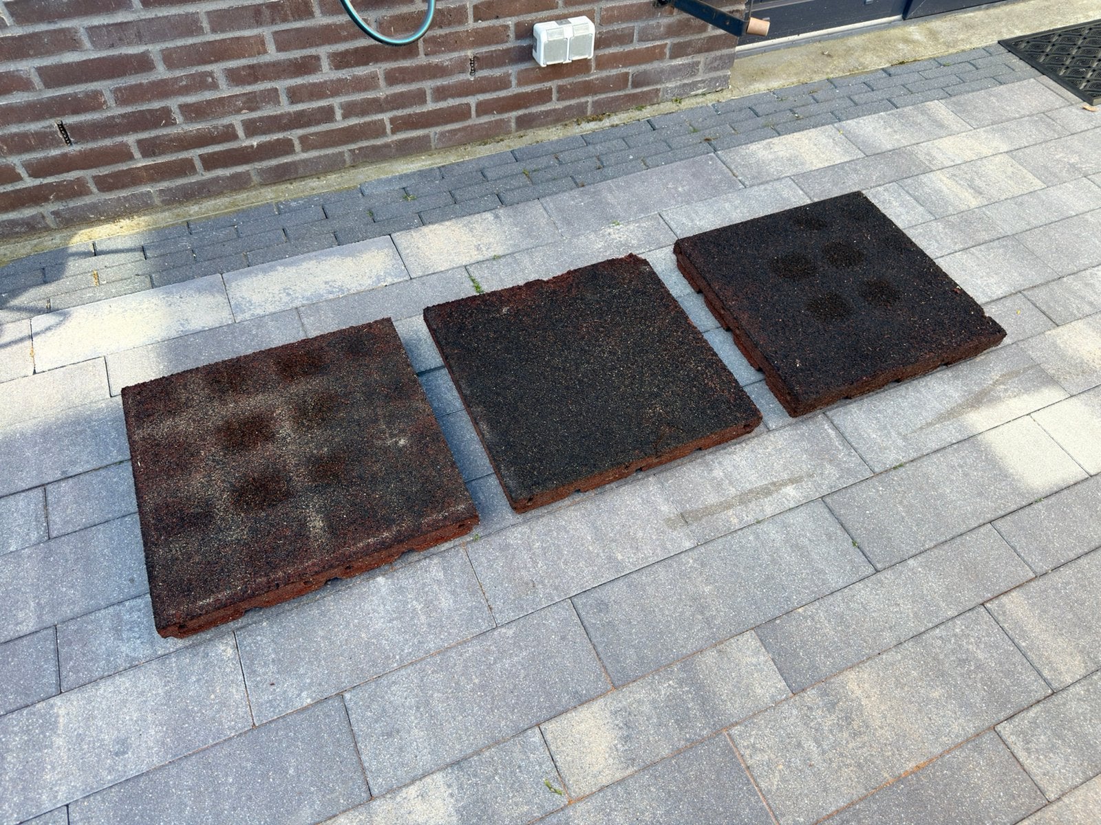 Rubberen Tegels (3 stuks) 50x50x7.5, Ophalen, Overige materialen, 60 cm of meer, Zo goed als nieuw